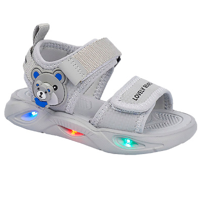 Сандалии для мальчика со светодиодами Tom&Miki 11538-B серые 1